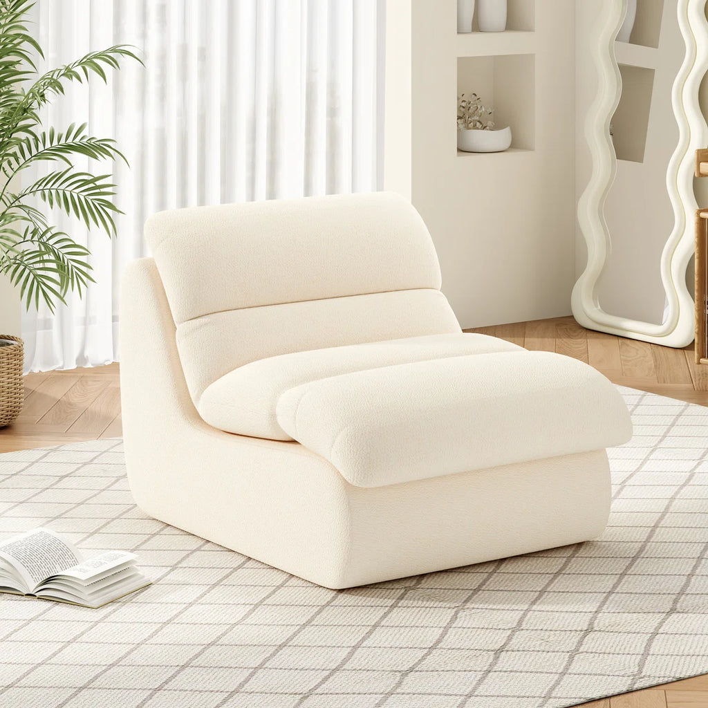 Laviara™ | Sillón tapizado de chenilla con espuma viscoelástica