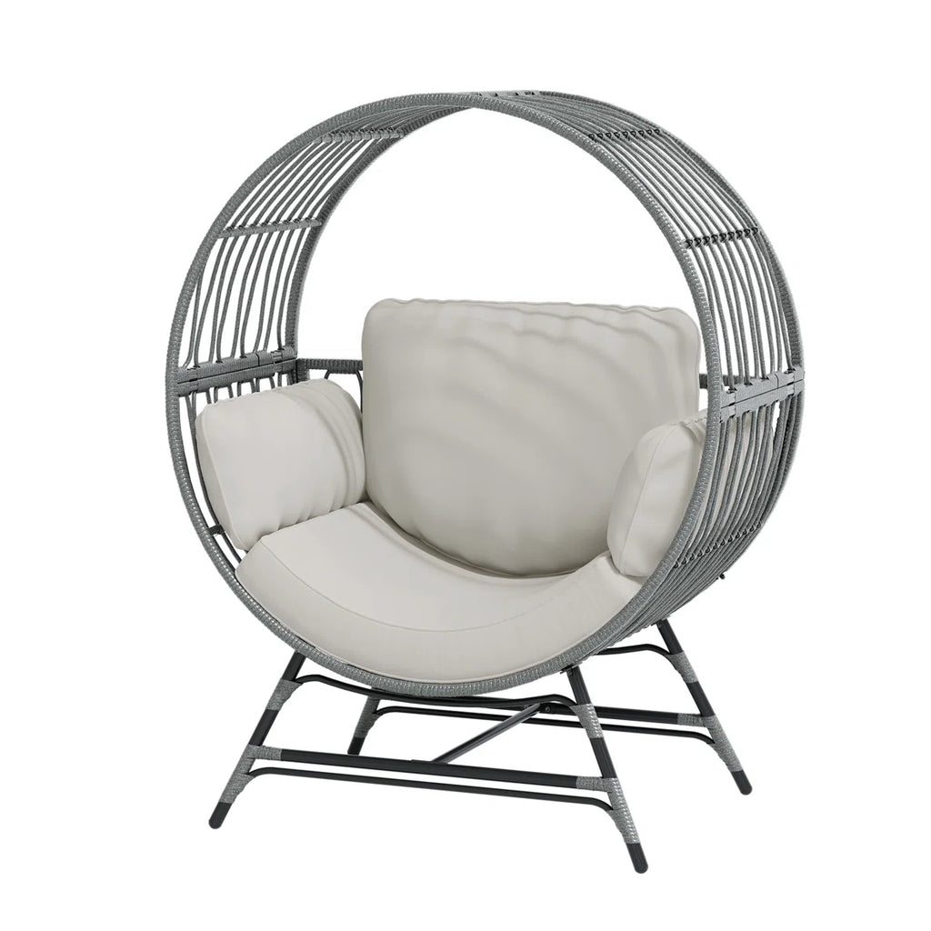 Ambiente™ | Silla tipo huevo de mimbre para patio