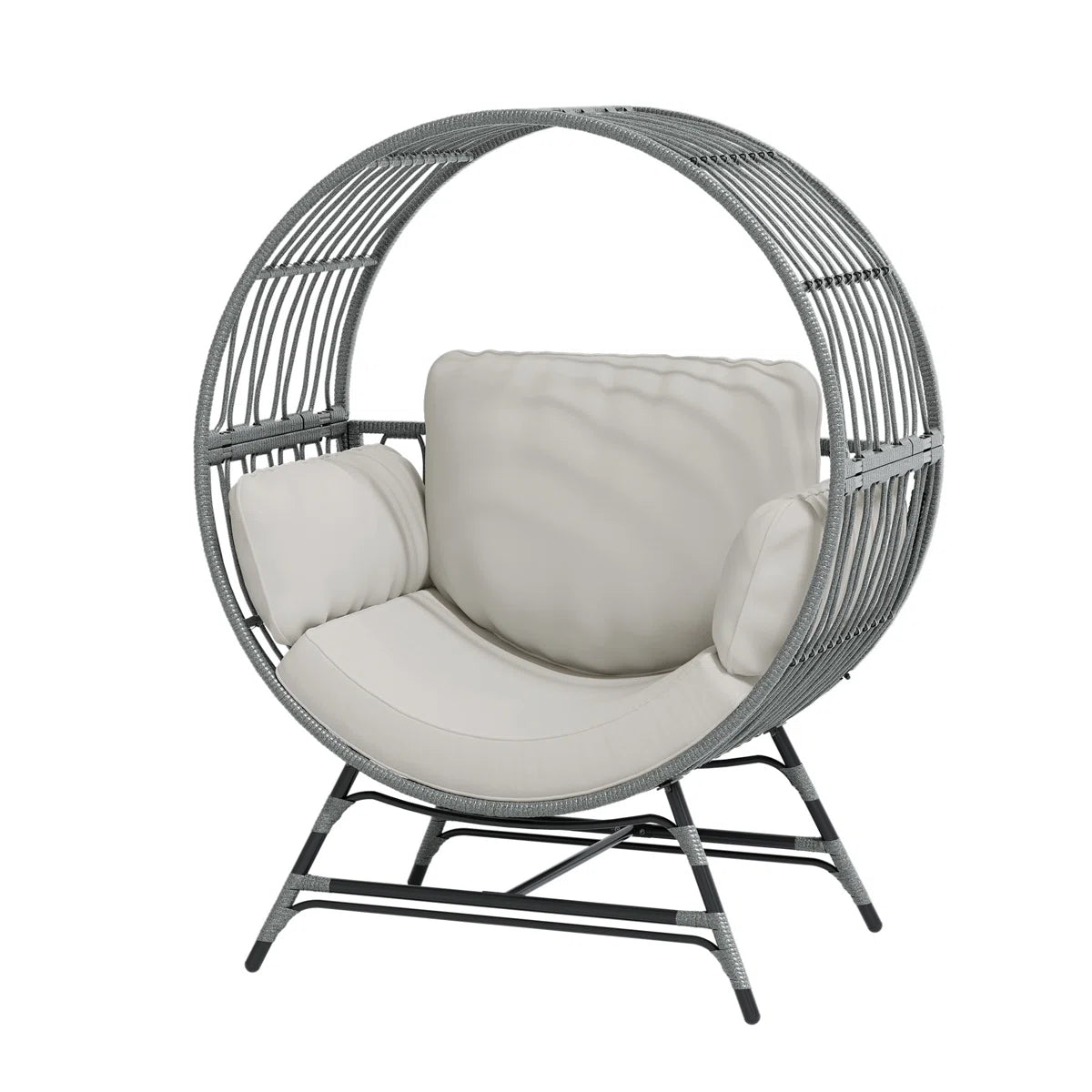 Ambiente™ | Silla tipo huevo de mimbre para patio