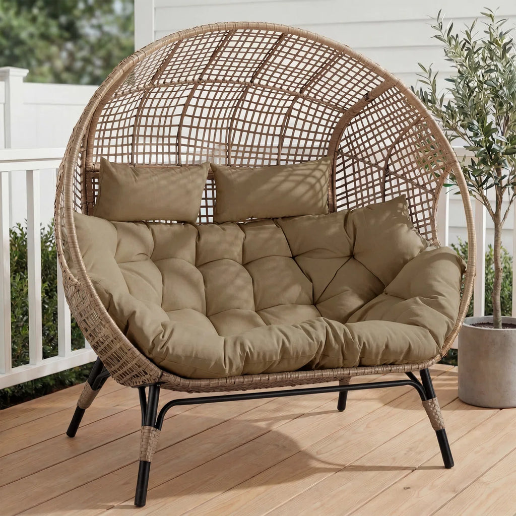 Cielo™ | Silla colgante de ratán de lujo para 2 personas