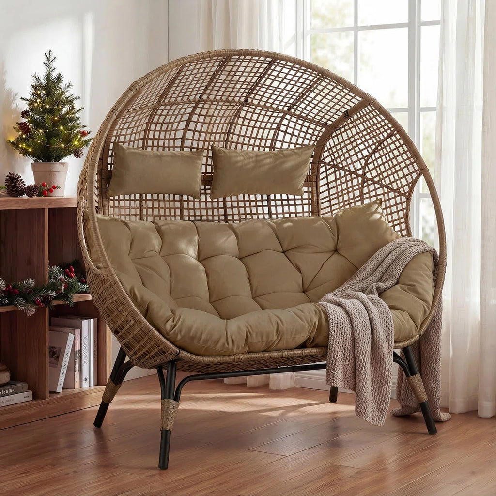 Cielo™ | Silla colgante de ratán de lujo para 2 personas