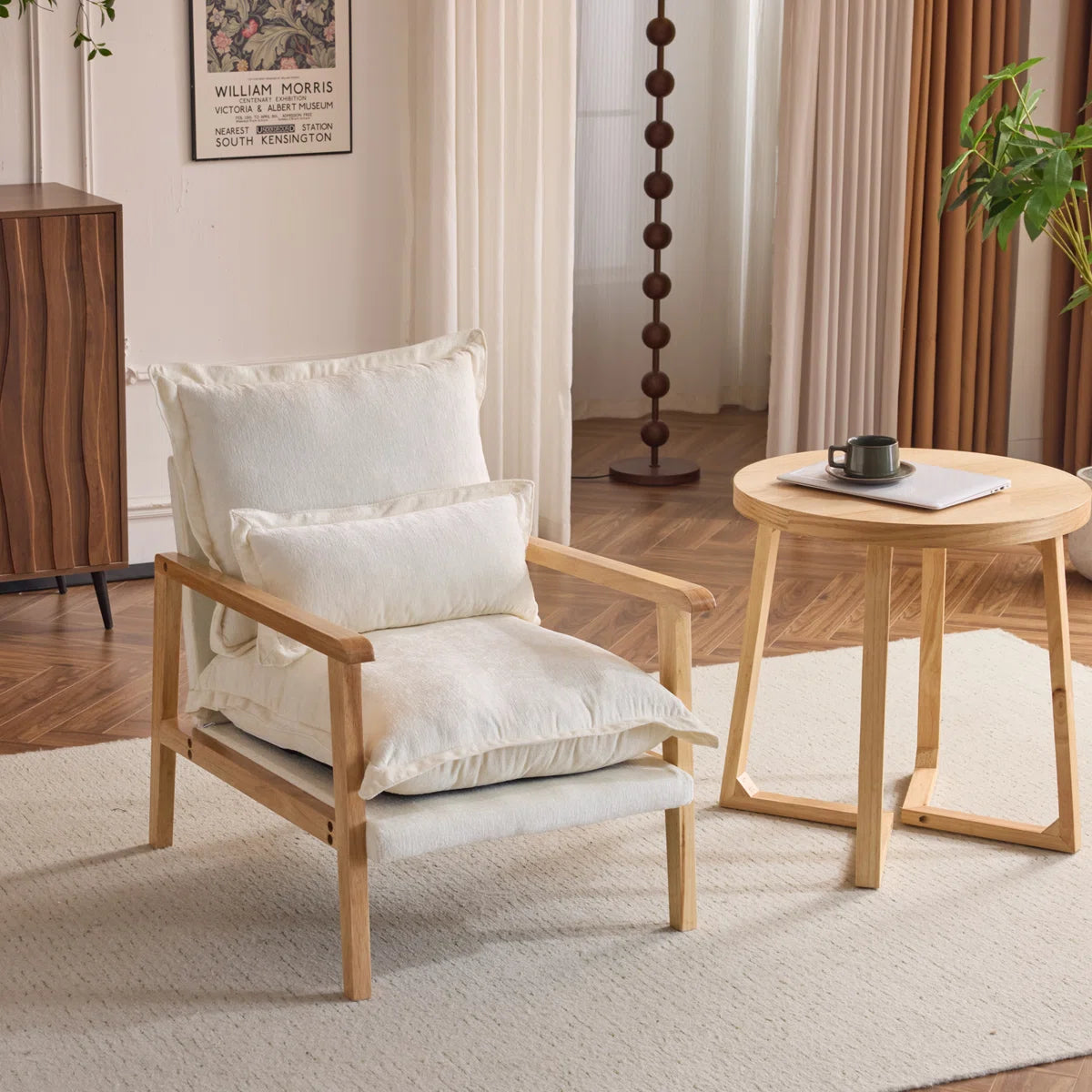 Duna™ | Sillón de chenilla Masson con cojín
