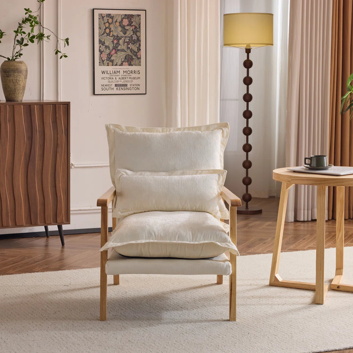 Duna™ | Sillón de chenilla Masson con cojín