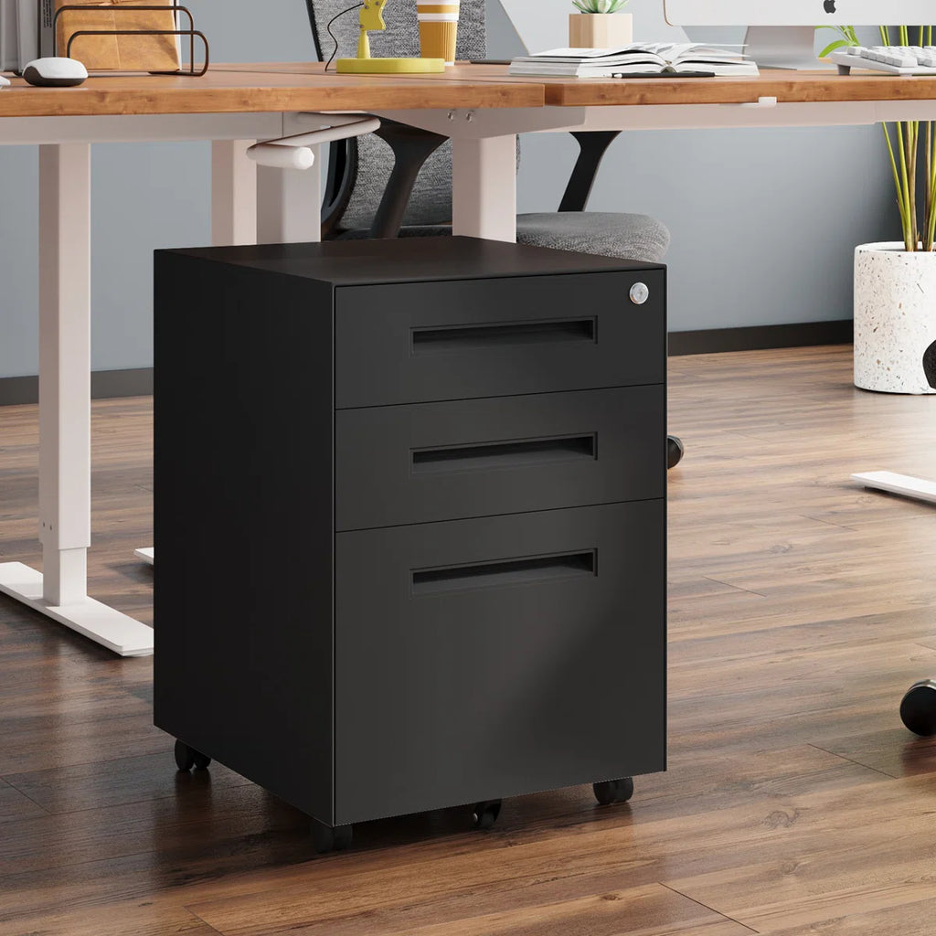 Solis™ | Archivador móvil de 3 cajones con cerradura