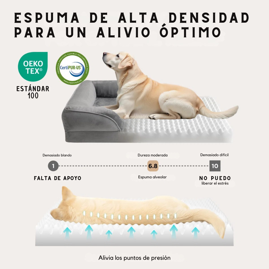 Bonito™ | Cama ortopédica impermeable para perros con funda removible lavable