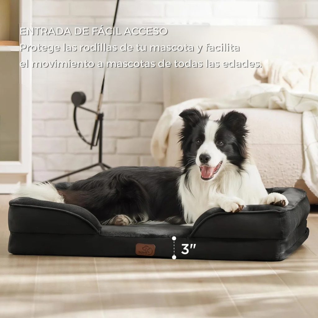 Bonito™ | Cama ortopédica impermeable para perros con funda removible lavable