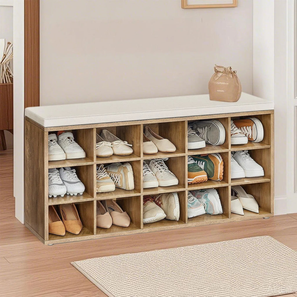 Calzara™ | Banco zapatero para 15 pares de zapatos