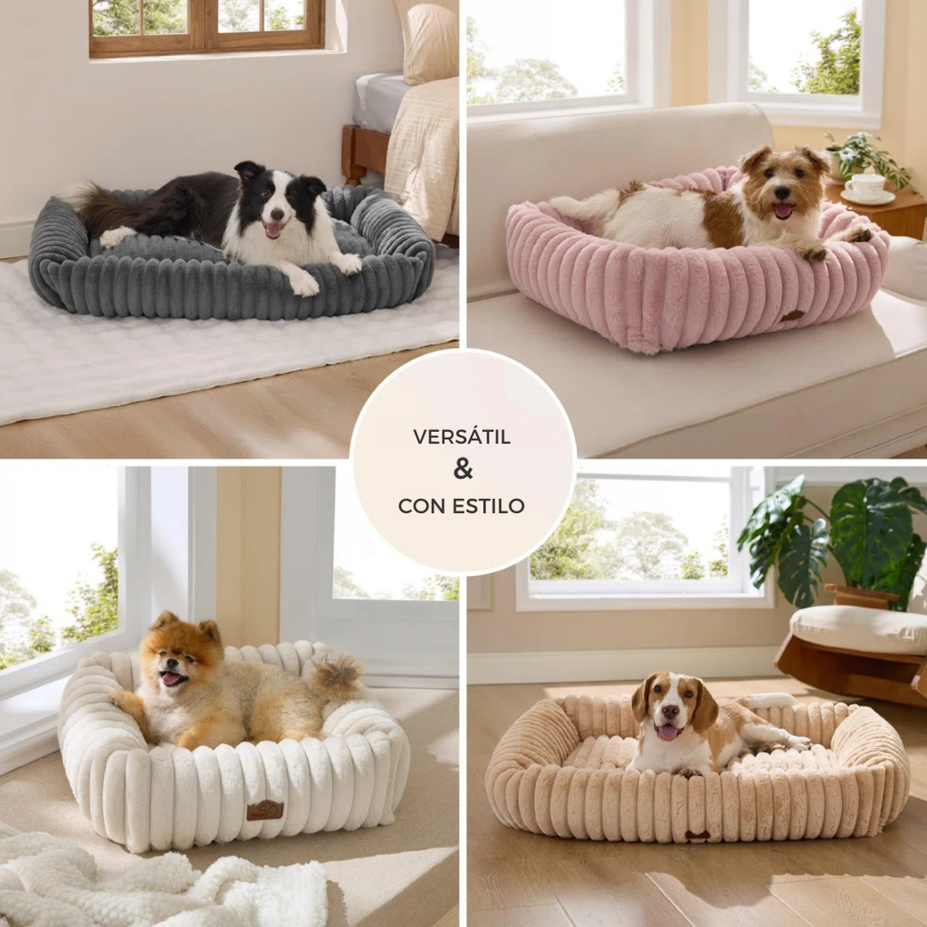 Coco™ | Cama suave lavable para mascotas con funda removible con cremallera