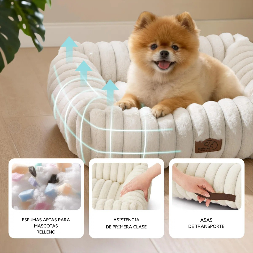 Coco™ | Cama suave lavable para mascotas con funda removible con cremallera