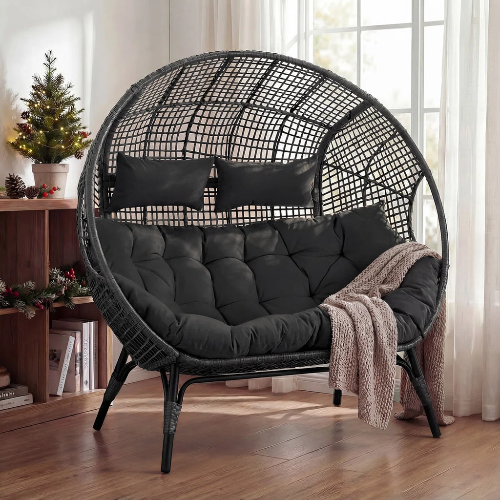Cielo™ | Silla colgante de ratán de lujo para 2 personas