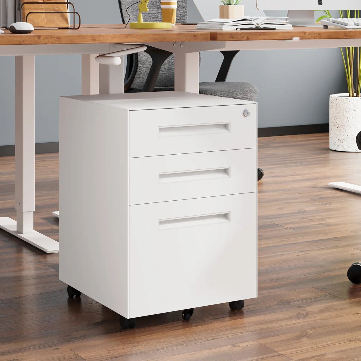 Solis™ | Archivador móvil de 3 cajones con cerradura