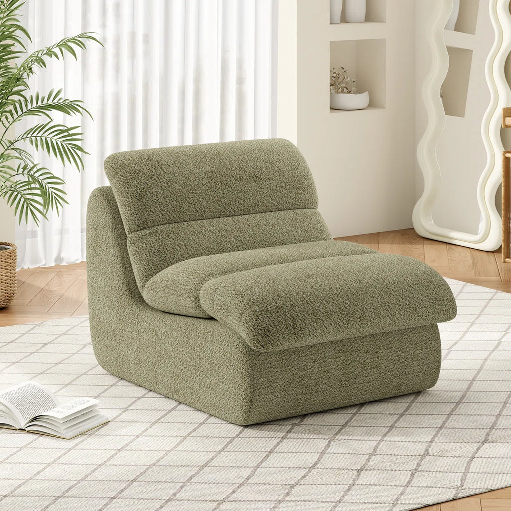 Laviara™ | Sillón tapizado de chenilla con espuma viscoelástica