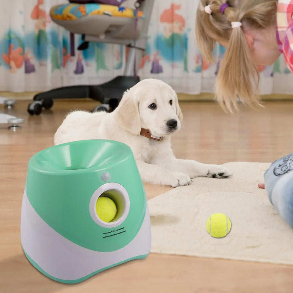 ™Pawlex | משגר כדורים לכלבים – טווח מתכוונן, מכונת תפיסת כדור אינטראקטיבית