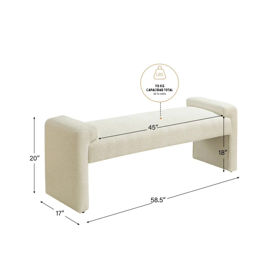 Elvoro™ | Banco decorativo moderno tapizado