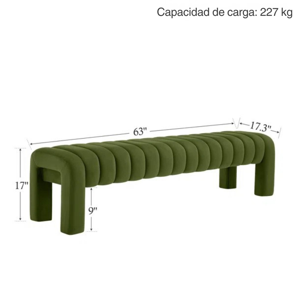 Aureva™ | Banco de dormitorio tapizado con capitoné en canales