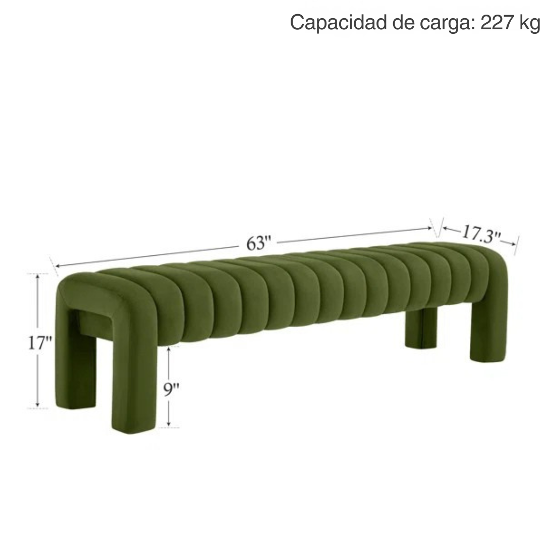 Aureva™ | Banco de dormitorio tapizado con capitoné en canales